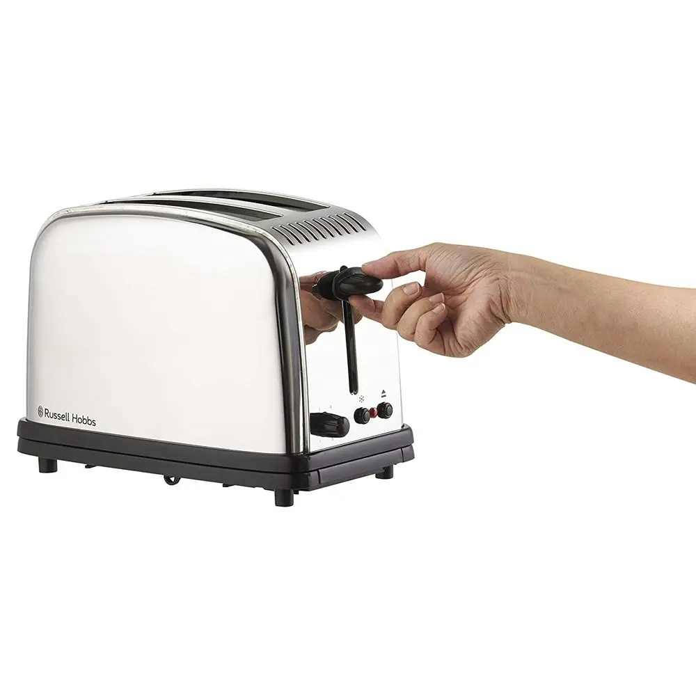 Russell Hobbs RHT12BRU Classic 2 Slice Toaster Brushed Stainless Steel 1670W