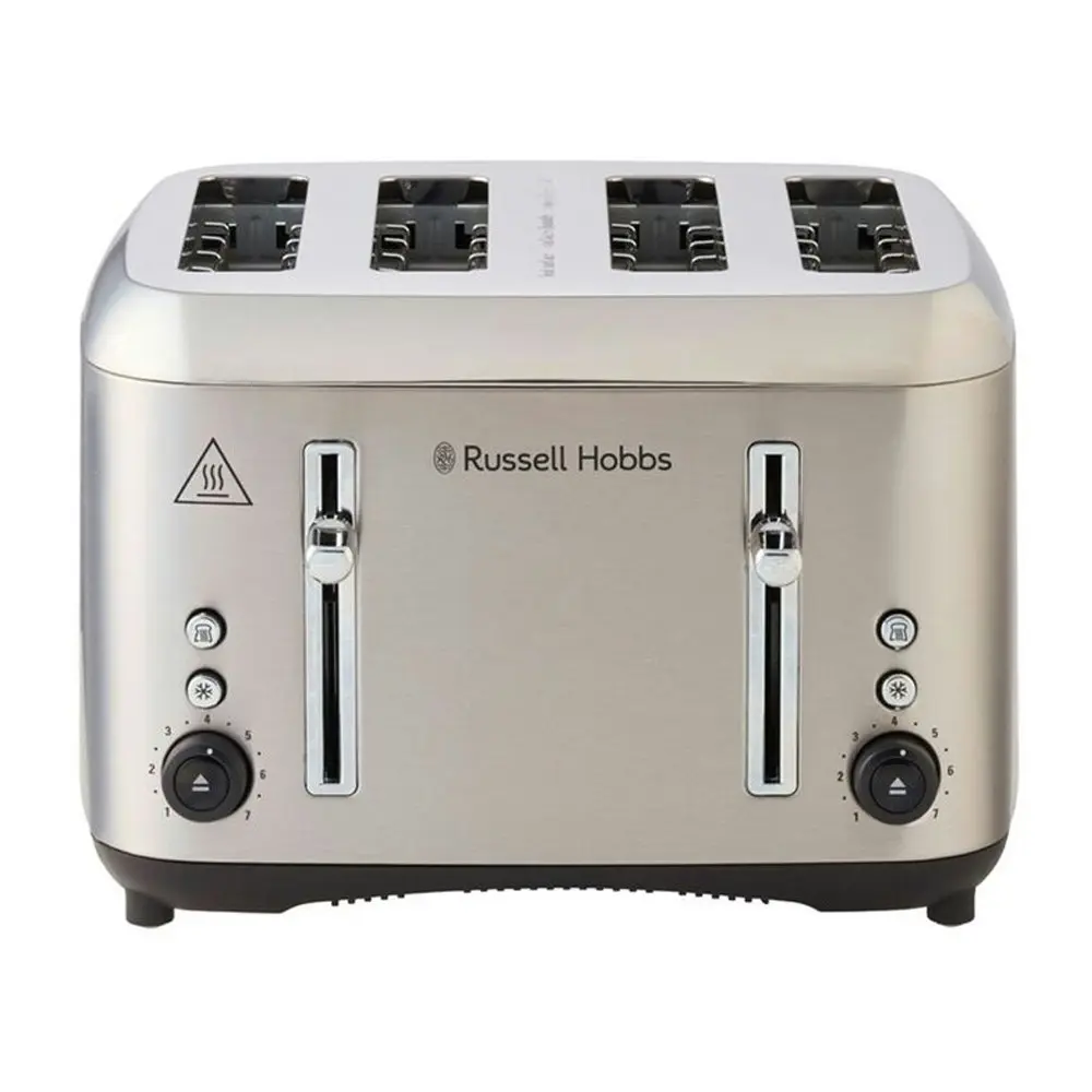 Russell Hobbs RHT514BRU Addison 4 Slice Toaster Brushed Stainless Steel 1670W