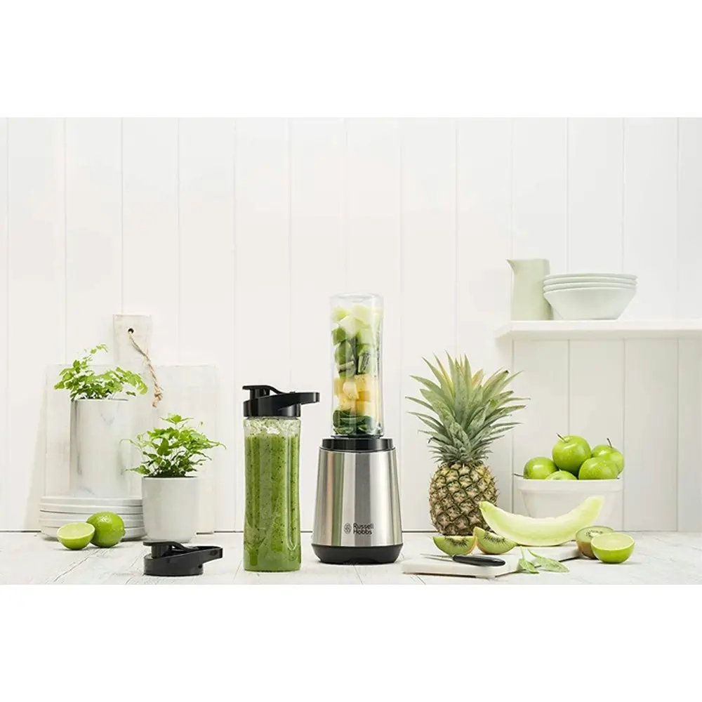 Russell Hobbs RHBL300 Mix & Go Classic Stainless Steel Blender 300W Fruit/Juice