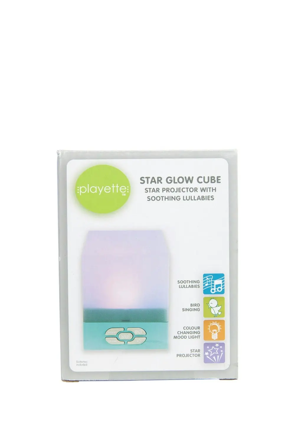 Playette Baby/Toddler 10.8cm Star Glow Cube Sleeping Lullaby w/ Auto-Off Timer