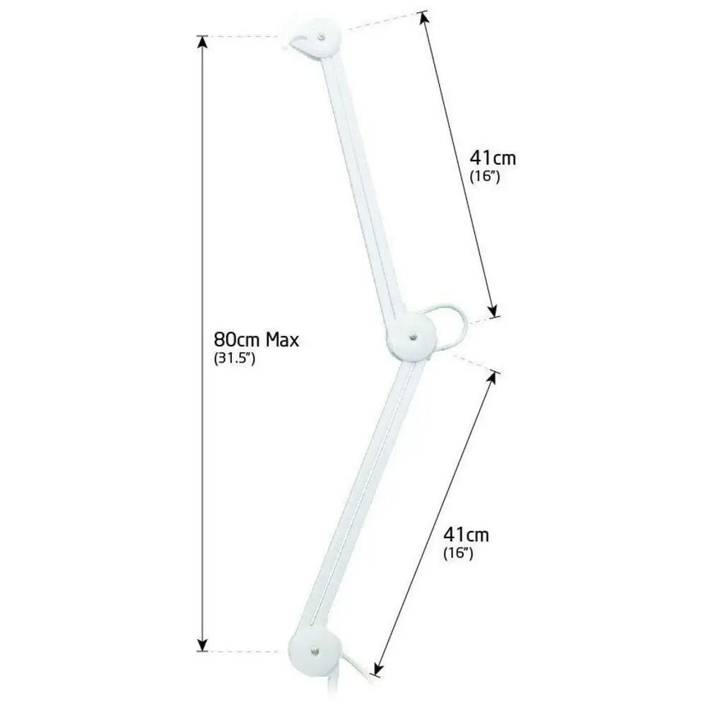 Doss Mled140 5" Lens Magnifier Led Light Lamp Diopter W/Desk Table Holder Clamp