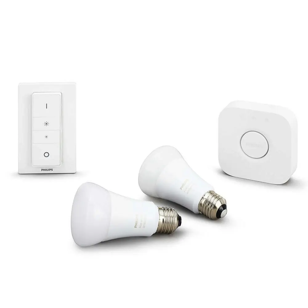 Philips Hue Wi-Fi Starter Kit/2.0 Bridge/Dimmer Switch/White E27 LED Light Bulb