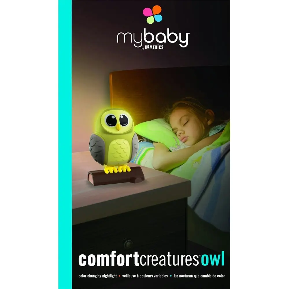 My Baby Homedics Nightlight Owl Sleep/Night Light Bedside Lamp/Toddler/Kids