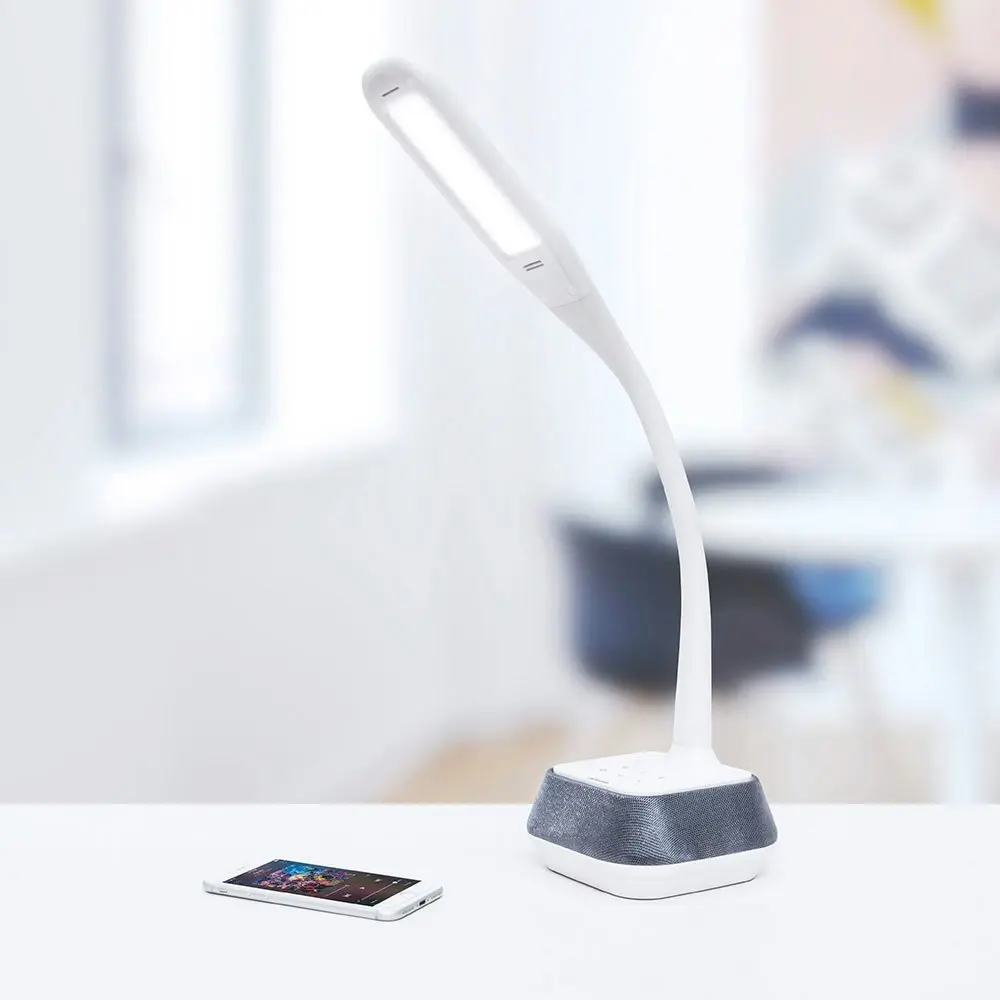 Activiva LED Adjustable Desk Lamp w/ Bluetooth/Music Speaker Base Home Deco