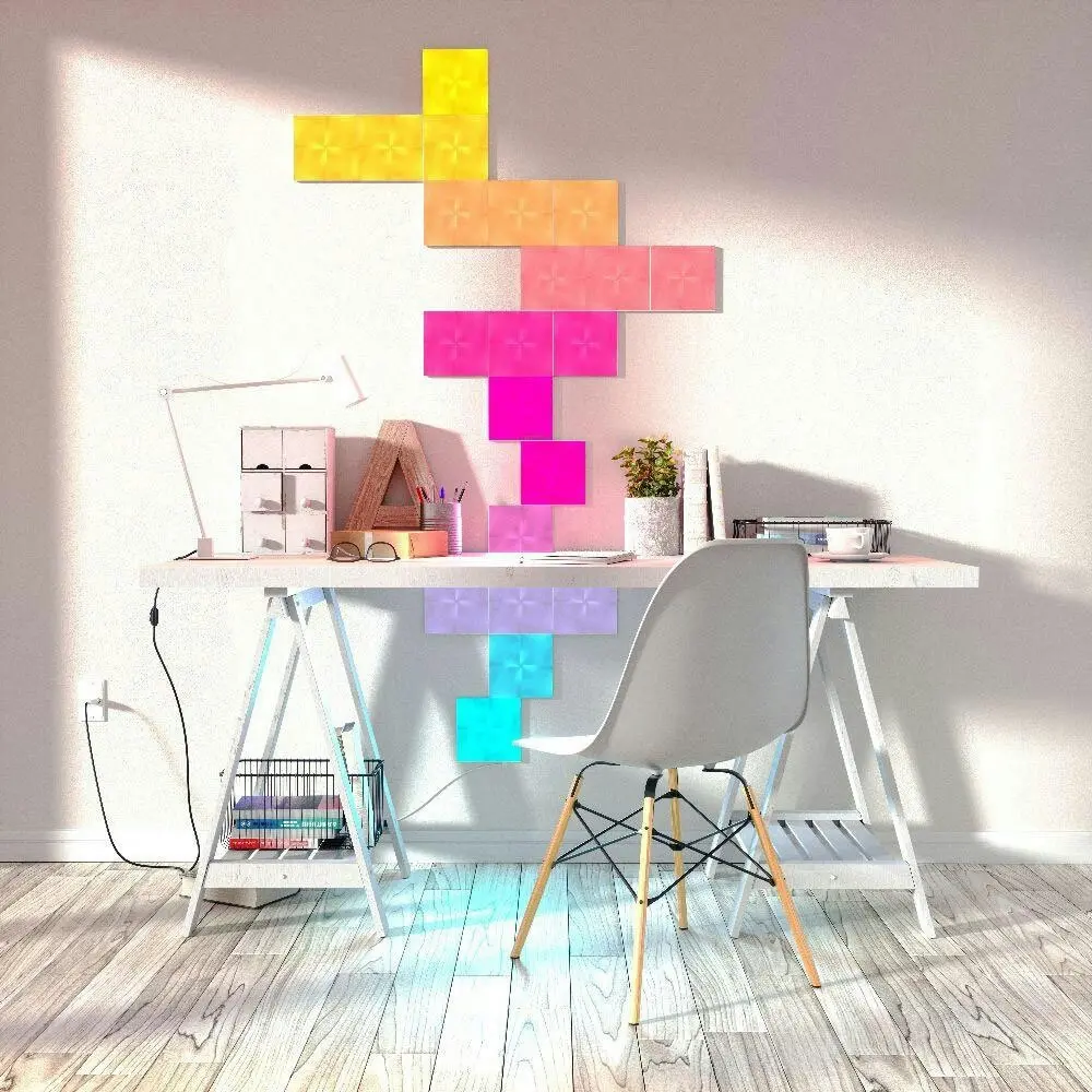 9pc Nanoleaf Canvas Square Wall Panel App Controlled Lighting Light Smarter Kit