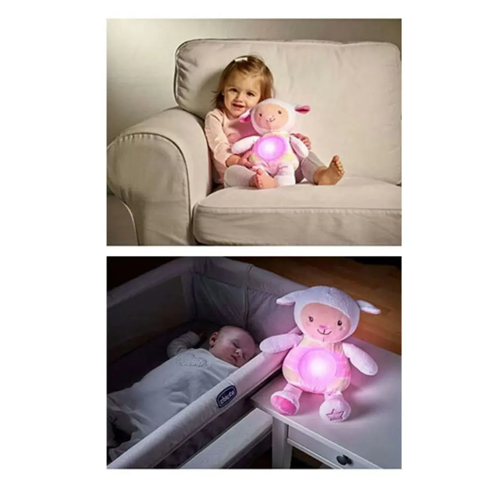 Chicco Lullaby Sheep Baby Toy/Night light w/Voice Recorder/Sound Sensor 0m+ Pink