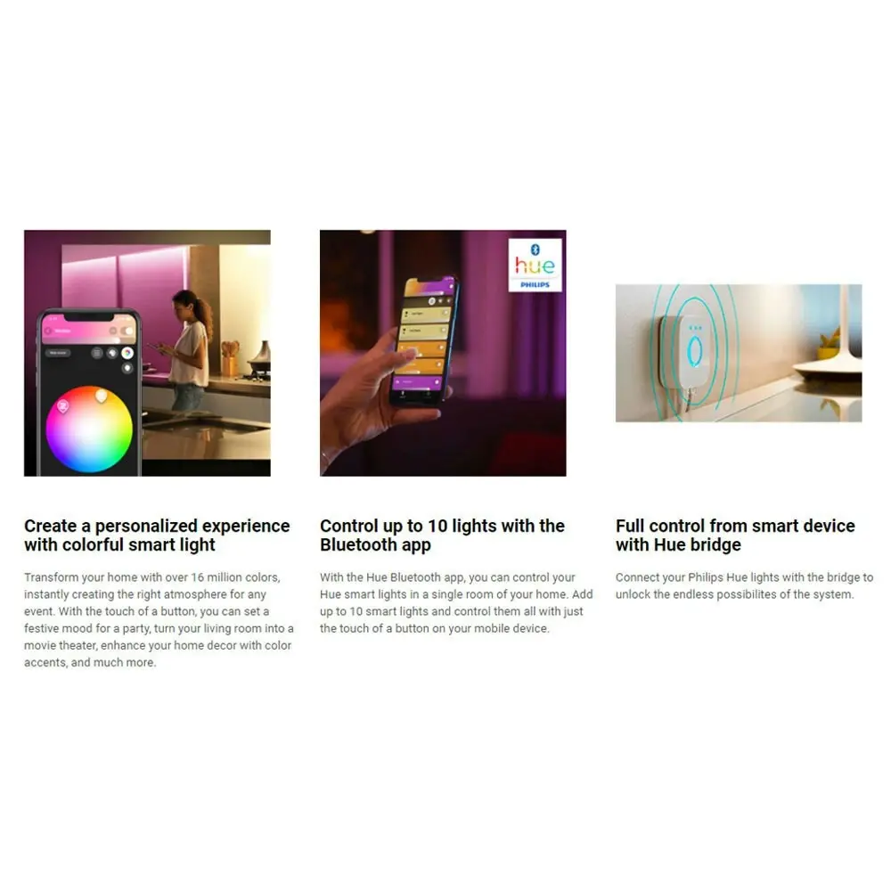 Philips Hue Plus 1M Extension White & Colour Ambiance Bluetooth for Lightstrip