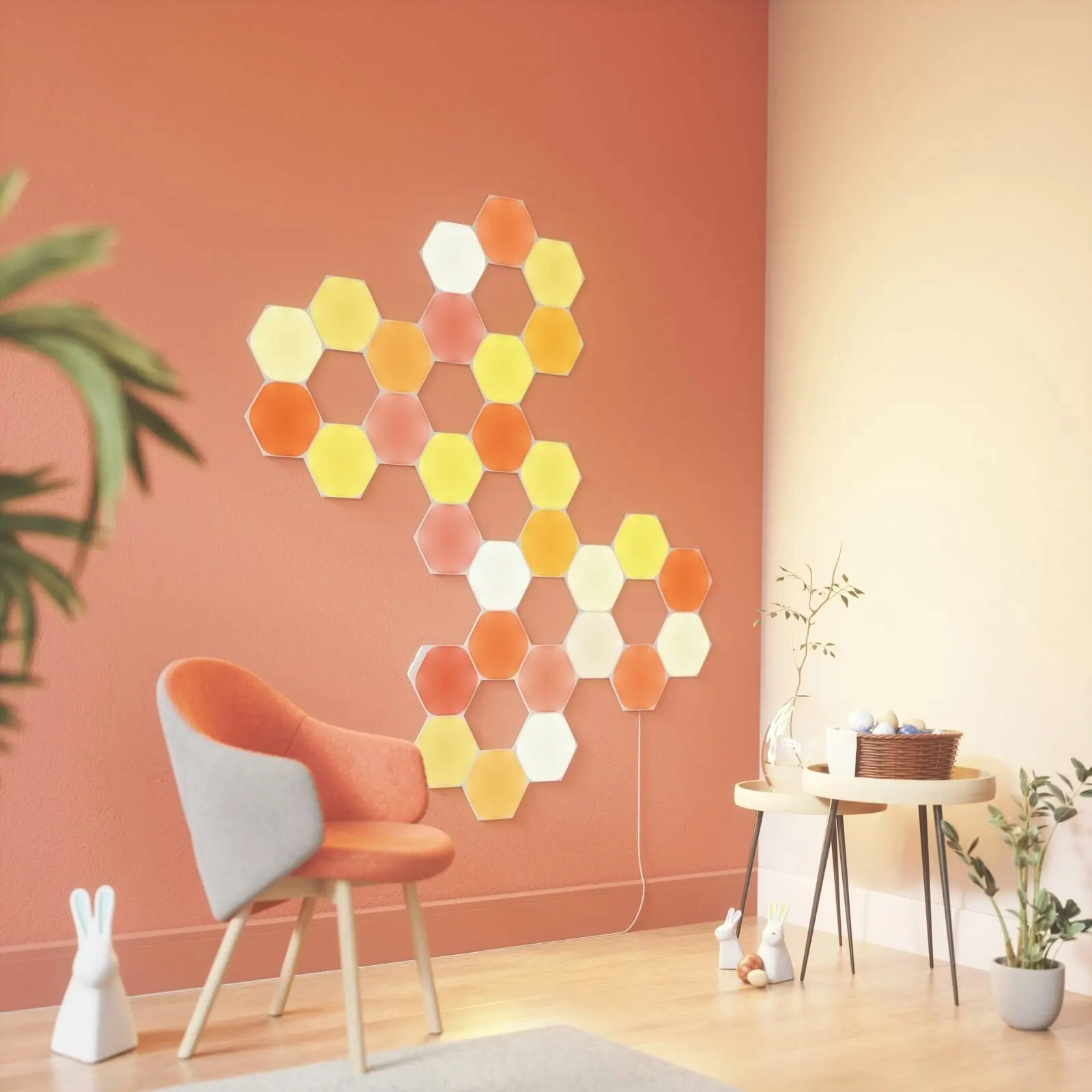 Nanoleaf Shapes Hexagons Starter Kit Wall Mounted 5 Light Panels App Control