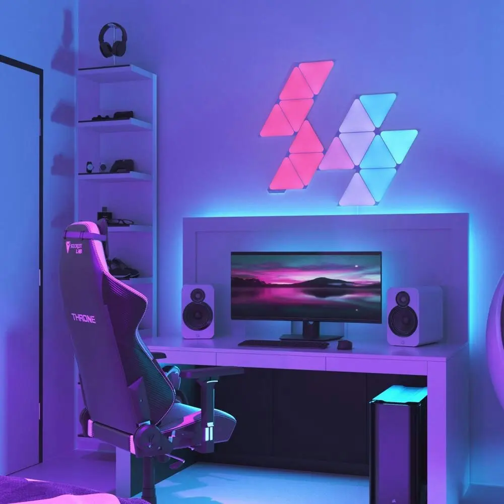 15PK Nanoleaf Shapes Triangles LED Light Panels Smart Lighting Starter Kit White