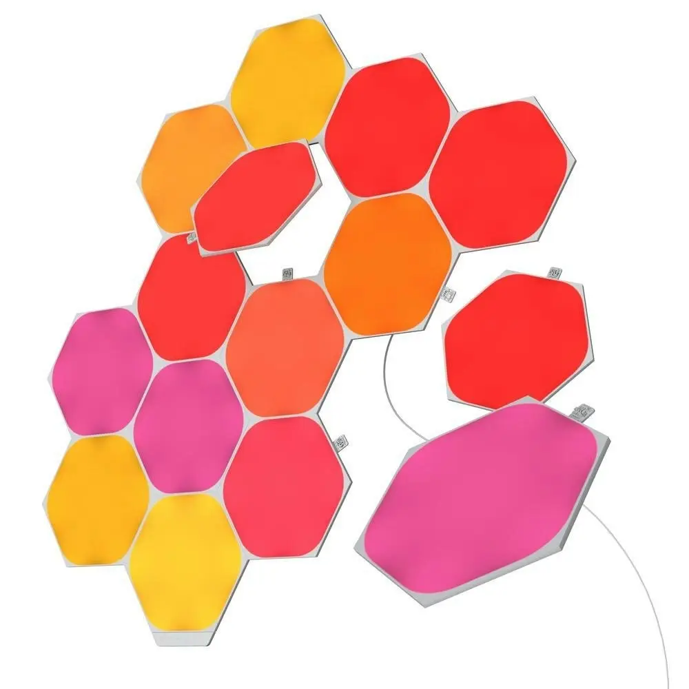 15PK Nanoleaf Shapes Hexagons LED Light Panels Smart Lighting Starter Kit White