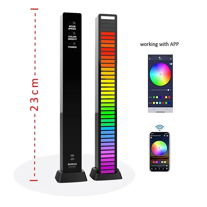 Sansai 450mAh Bluetooth Rechargeable LED RGB Ambient Light Assorted w/ Stand