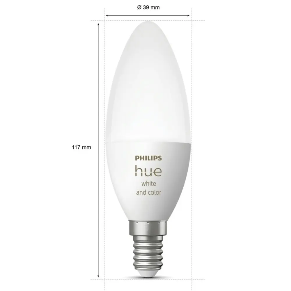 Philips 5.3W Hue White/Color Dimmable Globe LED Light Bulb E14 Bluetooth Control