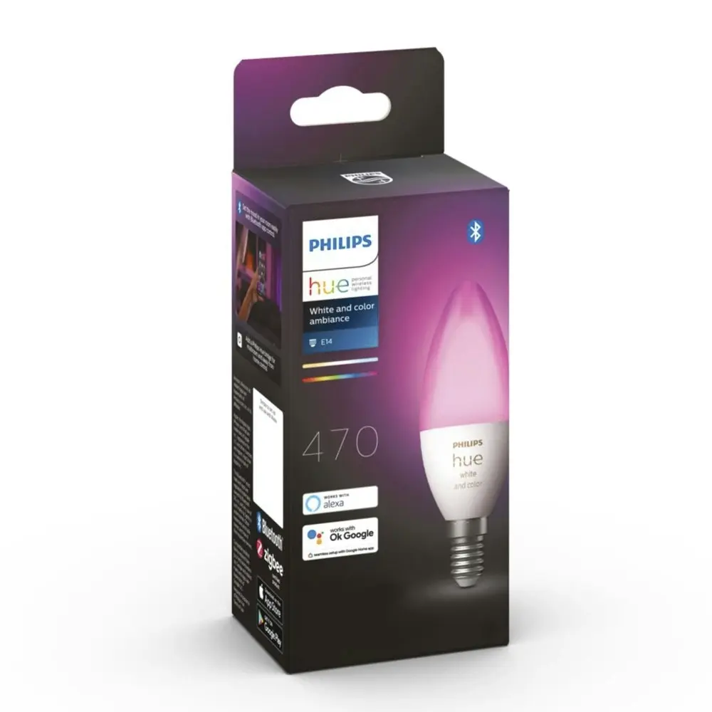 Philips 5.3W Hue White/Color Dimmable Globe LED Light Bulb E14 Bluetooth Control