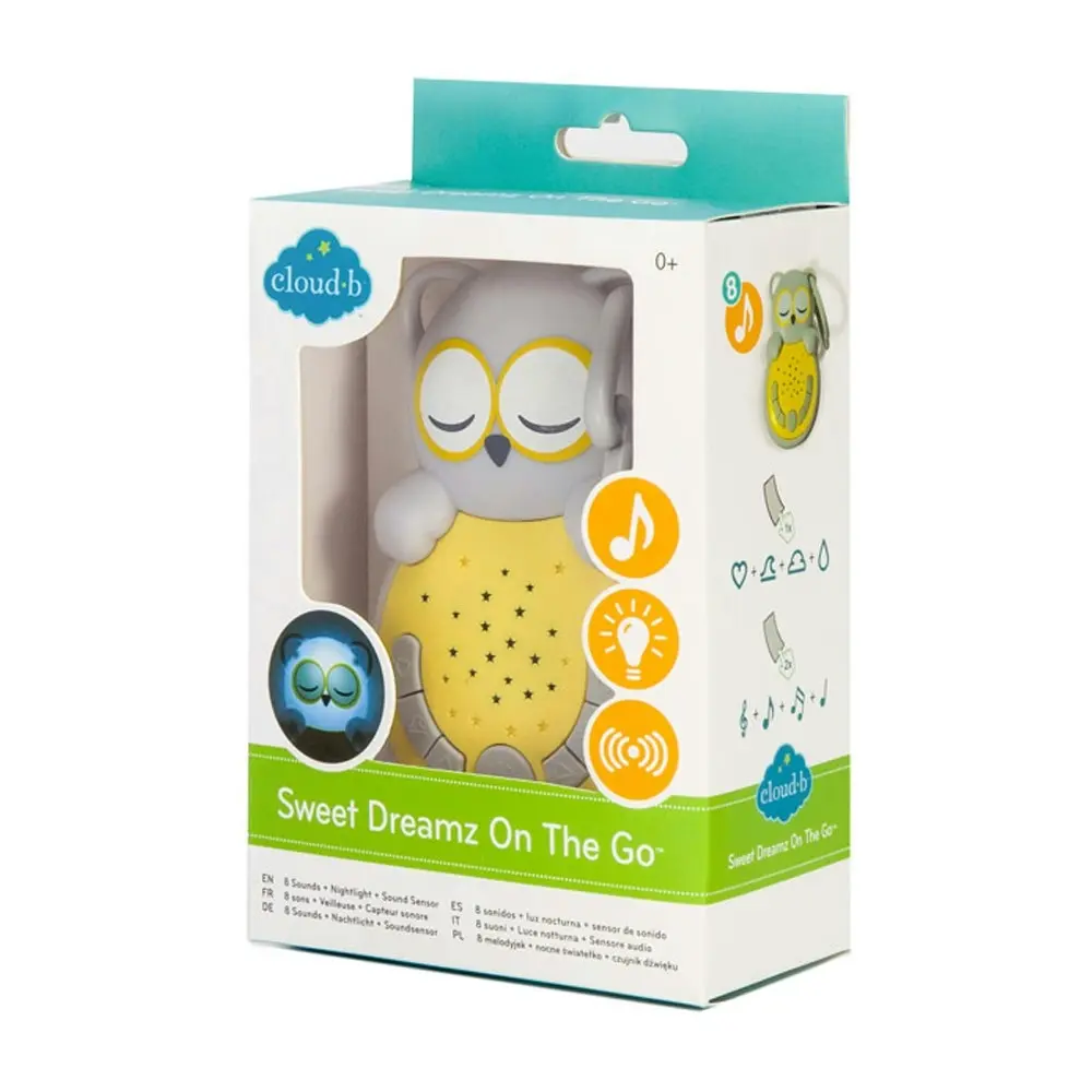 Cloud B Sweet Dreamz On The Go Owl Baby Sleep Night Light/Sleeping Aid Soother