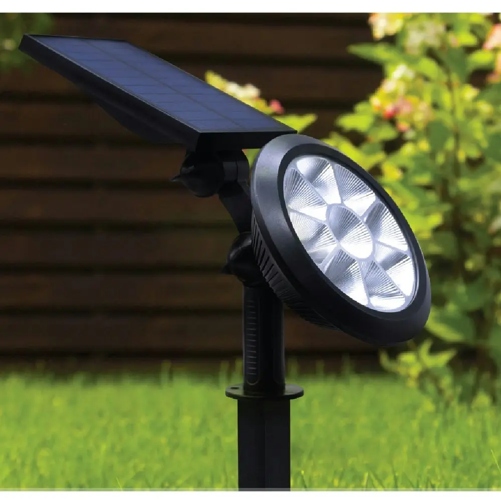 25th Hour Outdoor Solar Powered LED Garden Colour Spot Light w/Remote Control