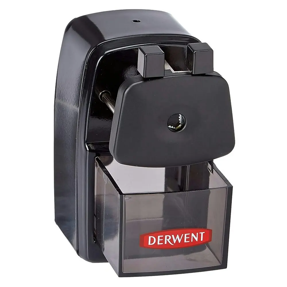 Derwent Super Point Manual School/Office Desk Helical 8mm Pencil Sharpener Black