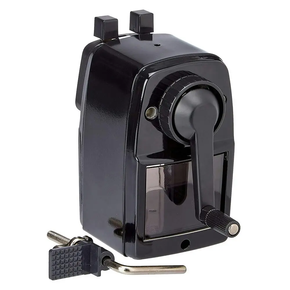 Derwent Super Point Manual School/Office Desk Helical 8mm Pencil Sharpener Black