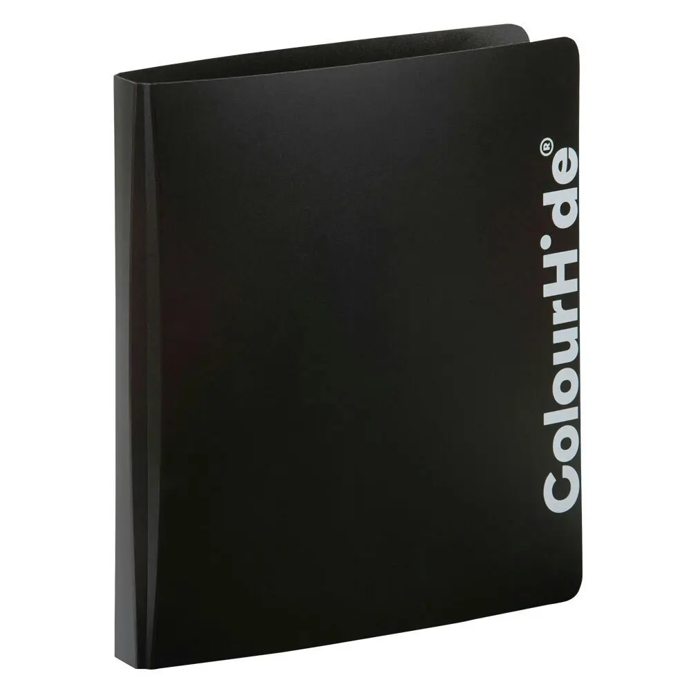 2PK Colourhide A4 D Ring Binder Paper/File Document Holder/Organiser Storage BLK