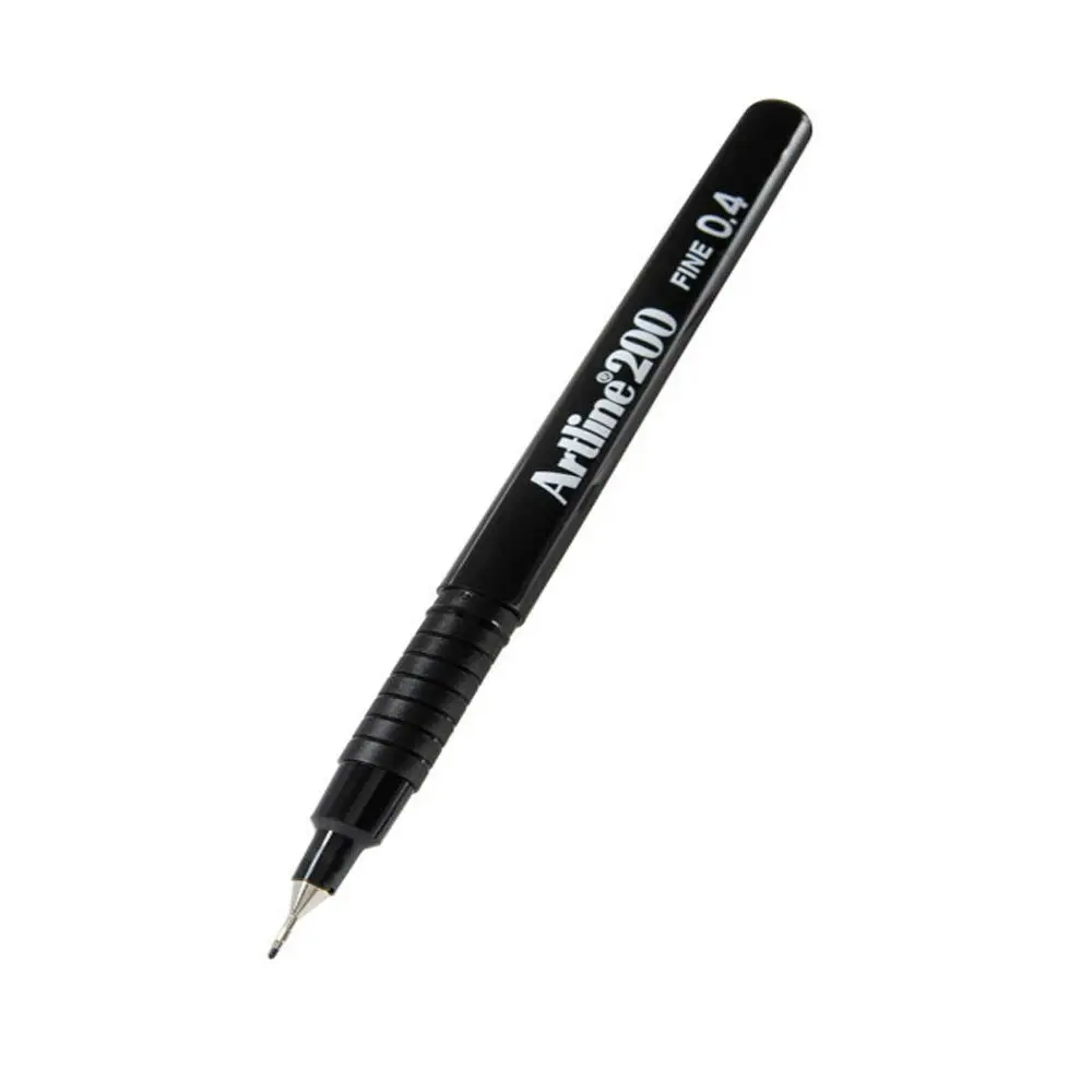 2pc Artline Fineline 200 Fine 0.4mm Line Width School Drawing Writing Pen Black