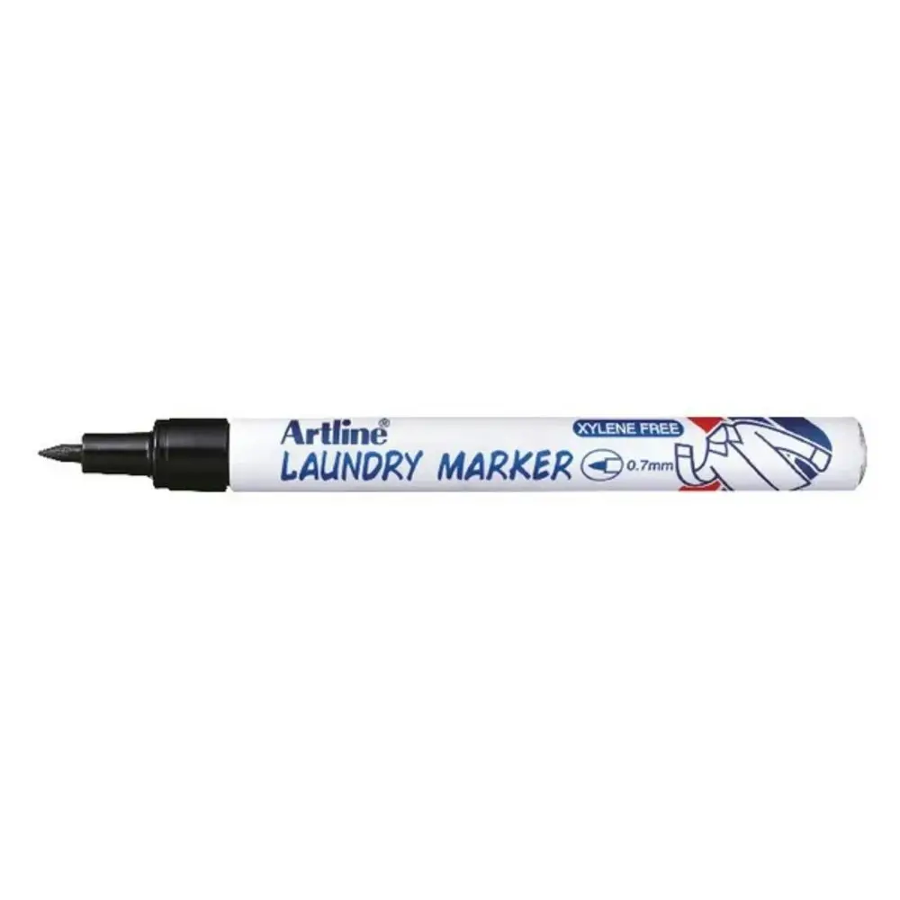 3pc Artline 750 Laundry/Linen/Clothing/Fabric Bullet Nib 0.7mm Line Marker Black