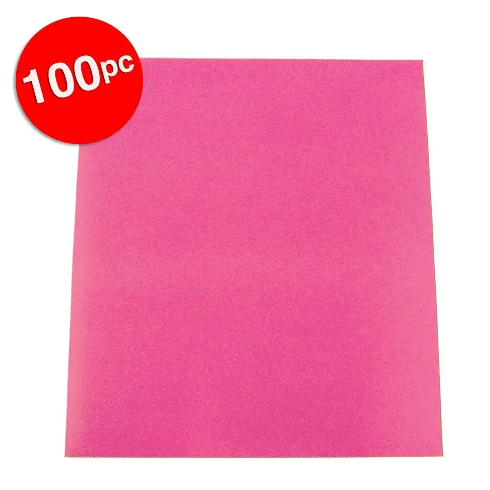 100pc ColourfulDays A4 Colour Board 160gsm Paper Craft School Sheets Hot Pink