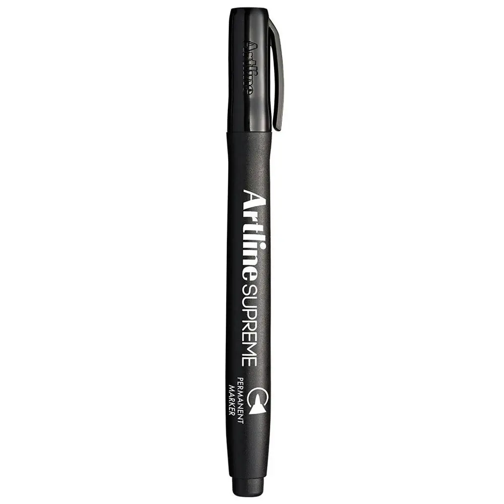 4pc Artline Supreme 1.0mm Permanent Marker Pens School/Office Writing Pen Black