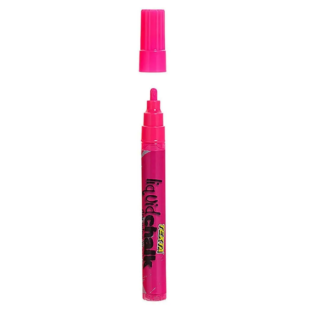 Texta Liquid Chalk Dry-Wipe Whiteboard/Window/Glass Marker Writing Fluor Pink