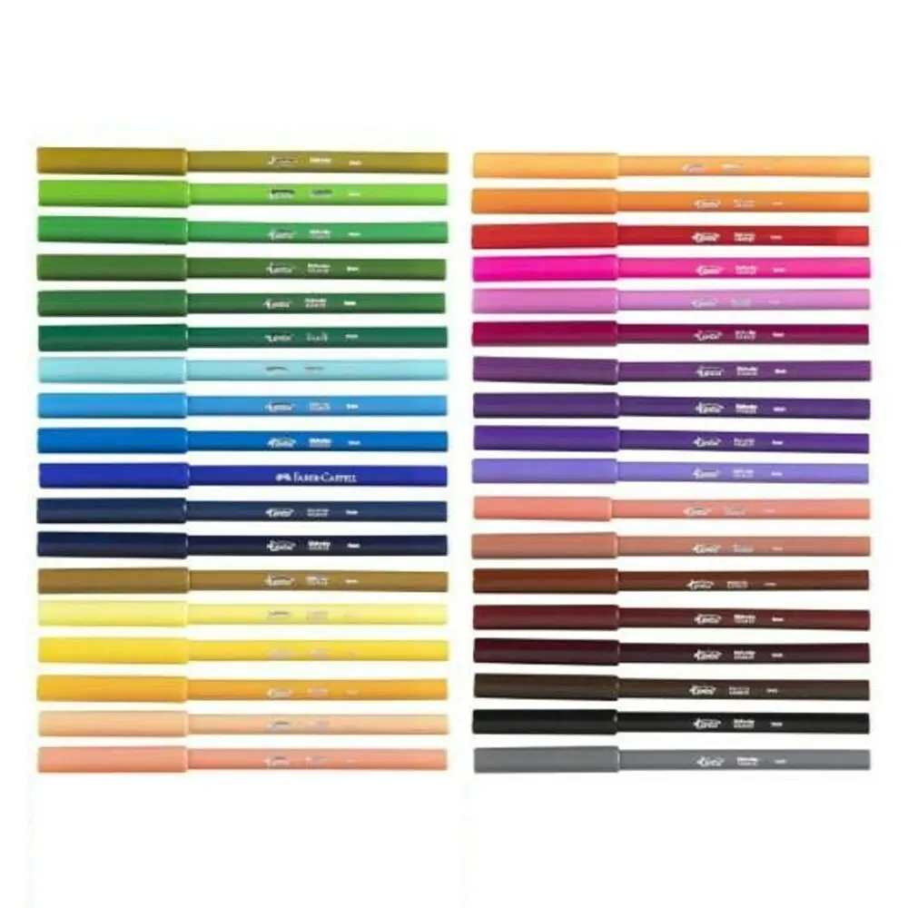 36x Texta Water-Based Nylorite Assorted Colours Writing/Drawing Pens/Markers