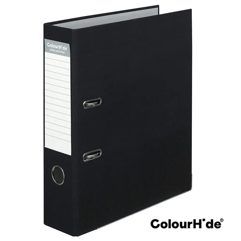 Colour Hide A4 75mm 375 Sheets Lever Arch Folder/Binder File Organiser Office BK