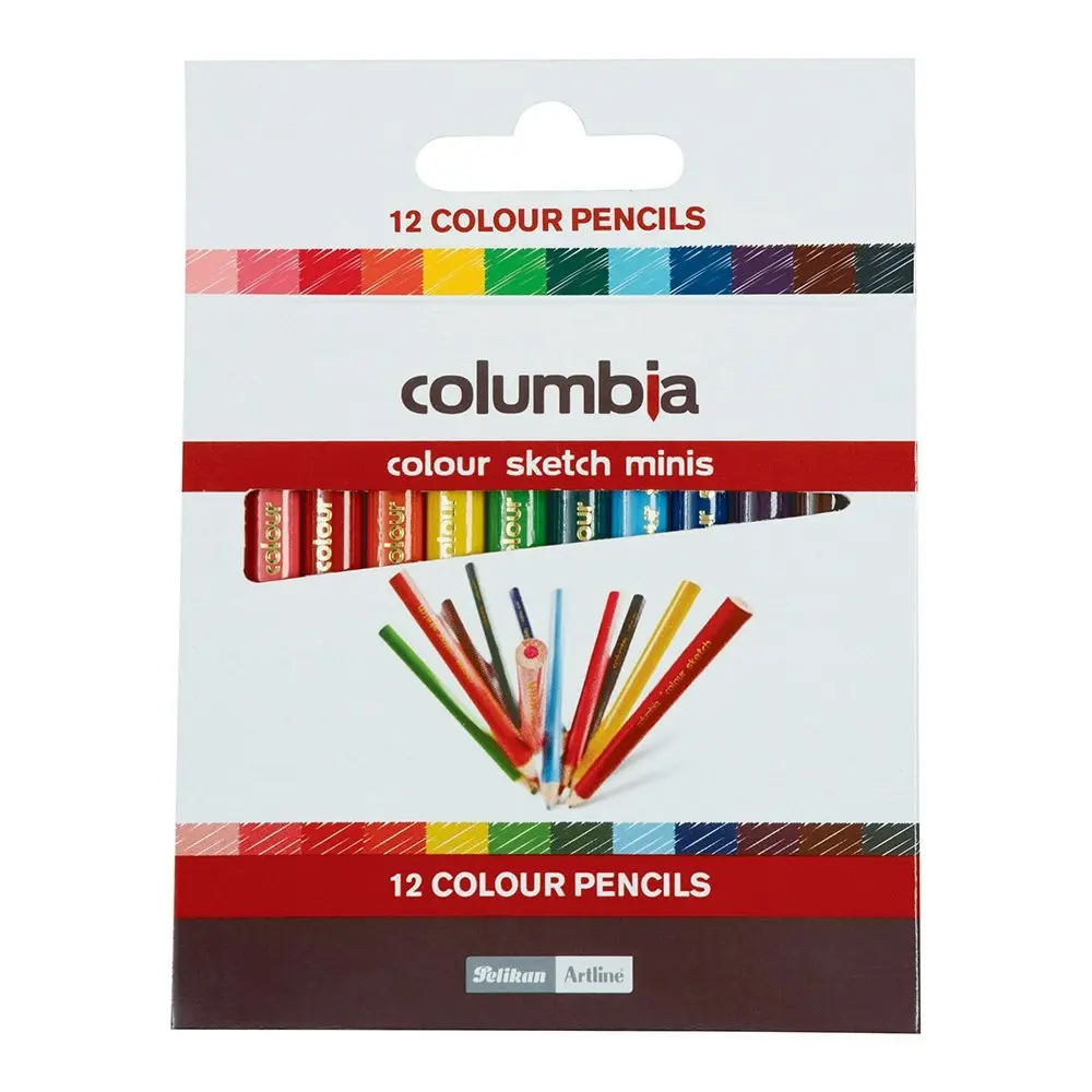 5x 12PK Columbia Colour Sketch Minis Kids Small Art Drawing/Colouring Pencils