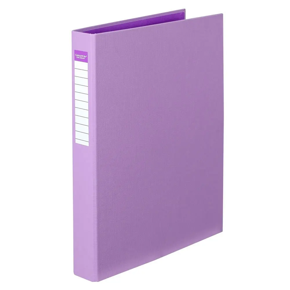 3x Colour Hide A4 Ring Folder/Binder/Personal Organiser/File PE 25mm 2D Purple