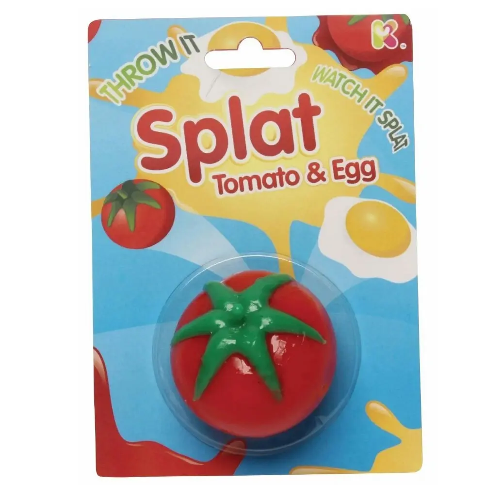 3x Fumfings Novelty Tomato & Egg Splat Ball 15cm Toys Kids/Children 3y+ Assorted