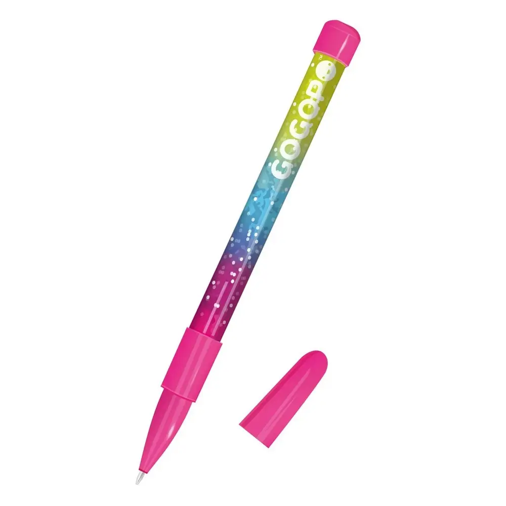 3x Gogopo Glitter Pen/Ballpen/Ballpoint Fun Stationery Office/School Kids Assort