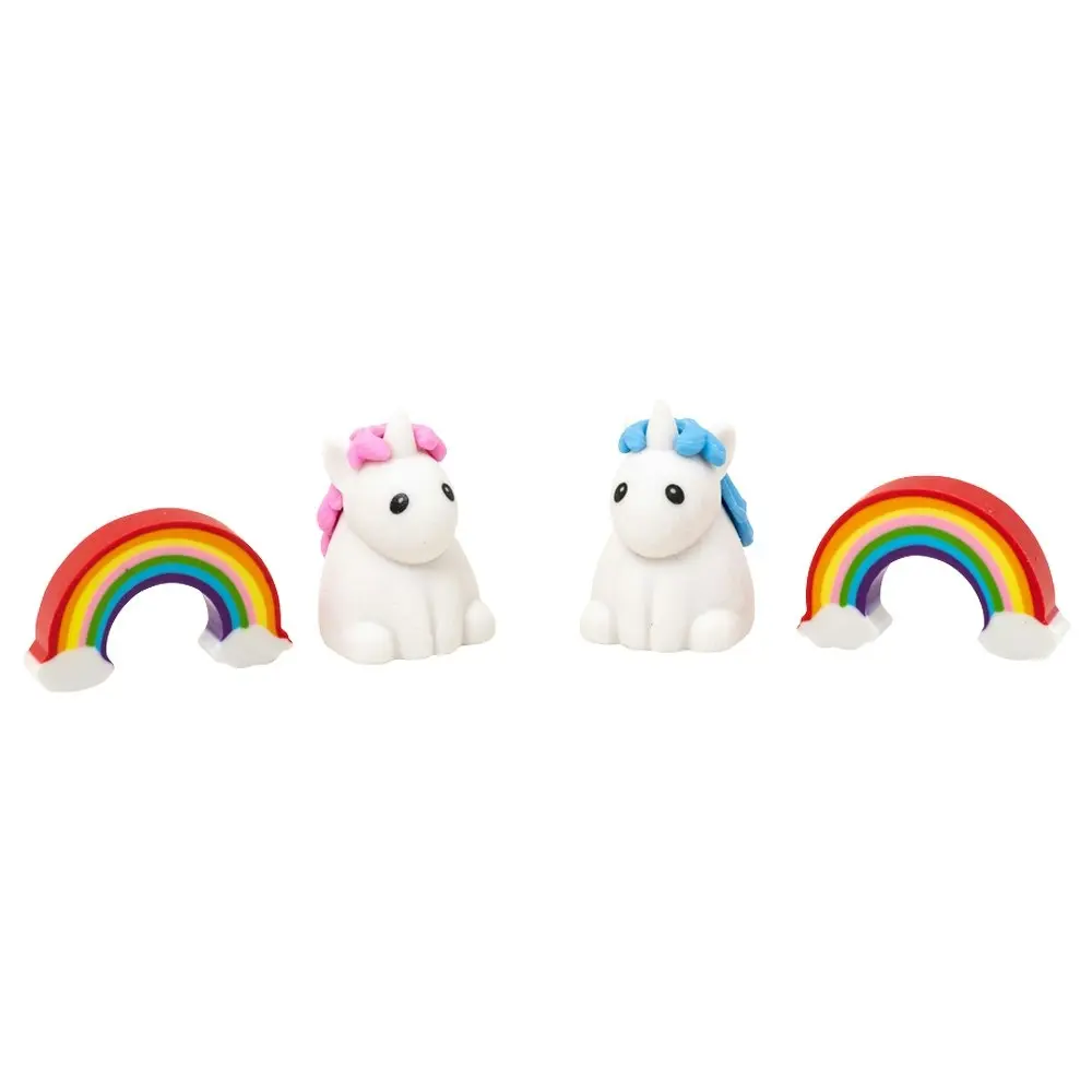 3x Gogopo 11.5cm Unicorn Erasers Stationery Kids/Children Office/School 3y+ Asst