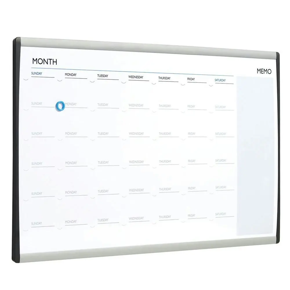 Quartet 76x46cm ARC Cubicle Magnetic Whiteboard Weekly Planner Calendar w/ Pen