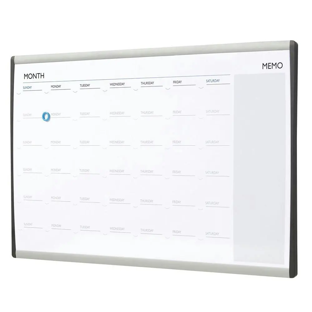 Quartet 76x46cm ARC Cubicle Magnetic Whiteboard Weekly Planner Calendar w/ Pen