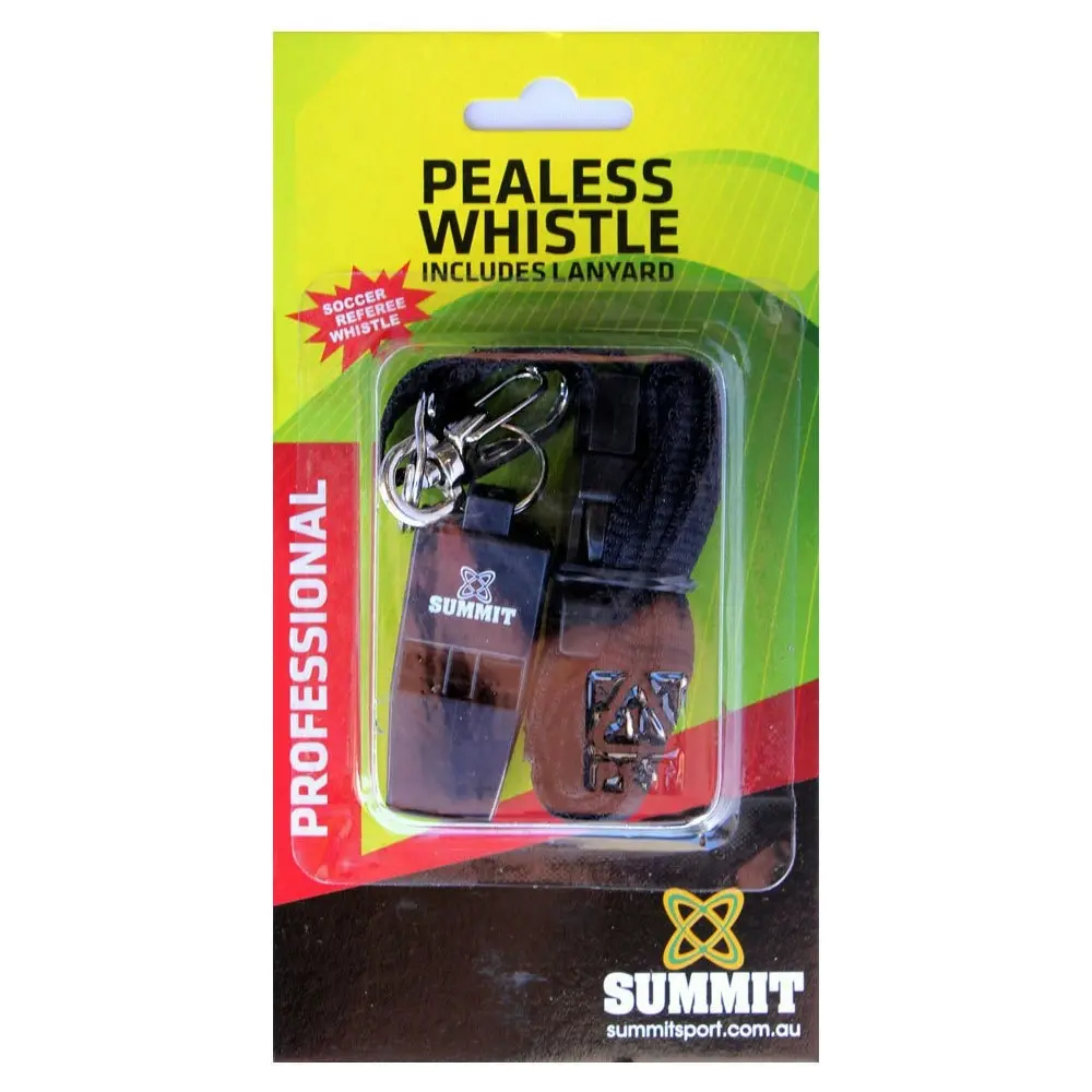 2PK Summit Sports Pealess Whistle for Referee/Match/Outdoor/Training w/ Lanyard