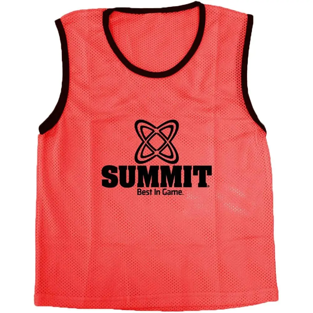 4PK Summit Extra Large Sport/Soccer/Rugby Training Mesh Bibs/T-Shirt Vest Red