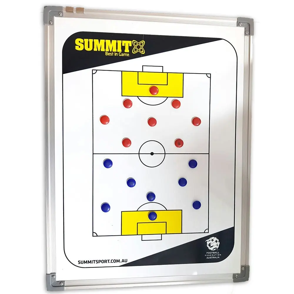 2x Summit FFA Coaching Board 60cm w/ Magnets/Reversible f/ Soccer/Game Planner