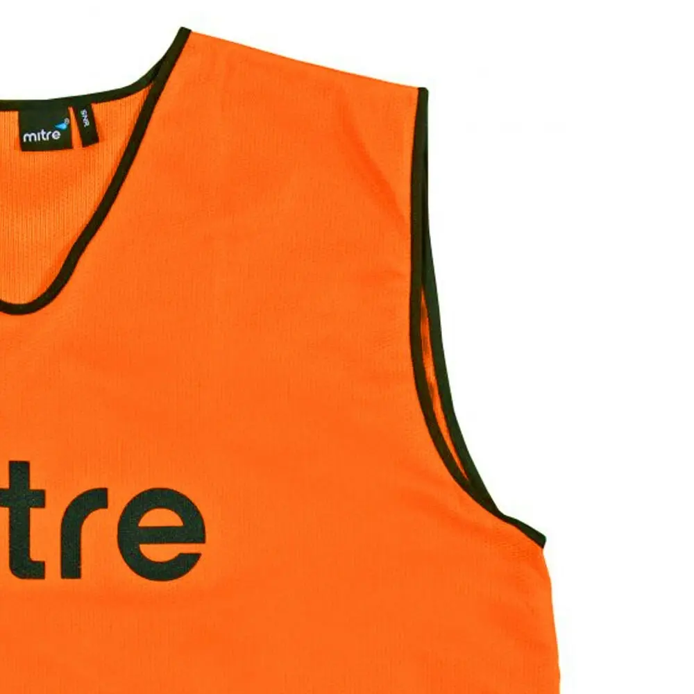 Mitre XXL Adults Running/Soccer/Rugby/Basketball Sports Vest Training Bibs ORG