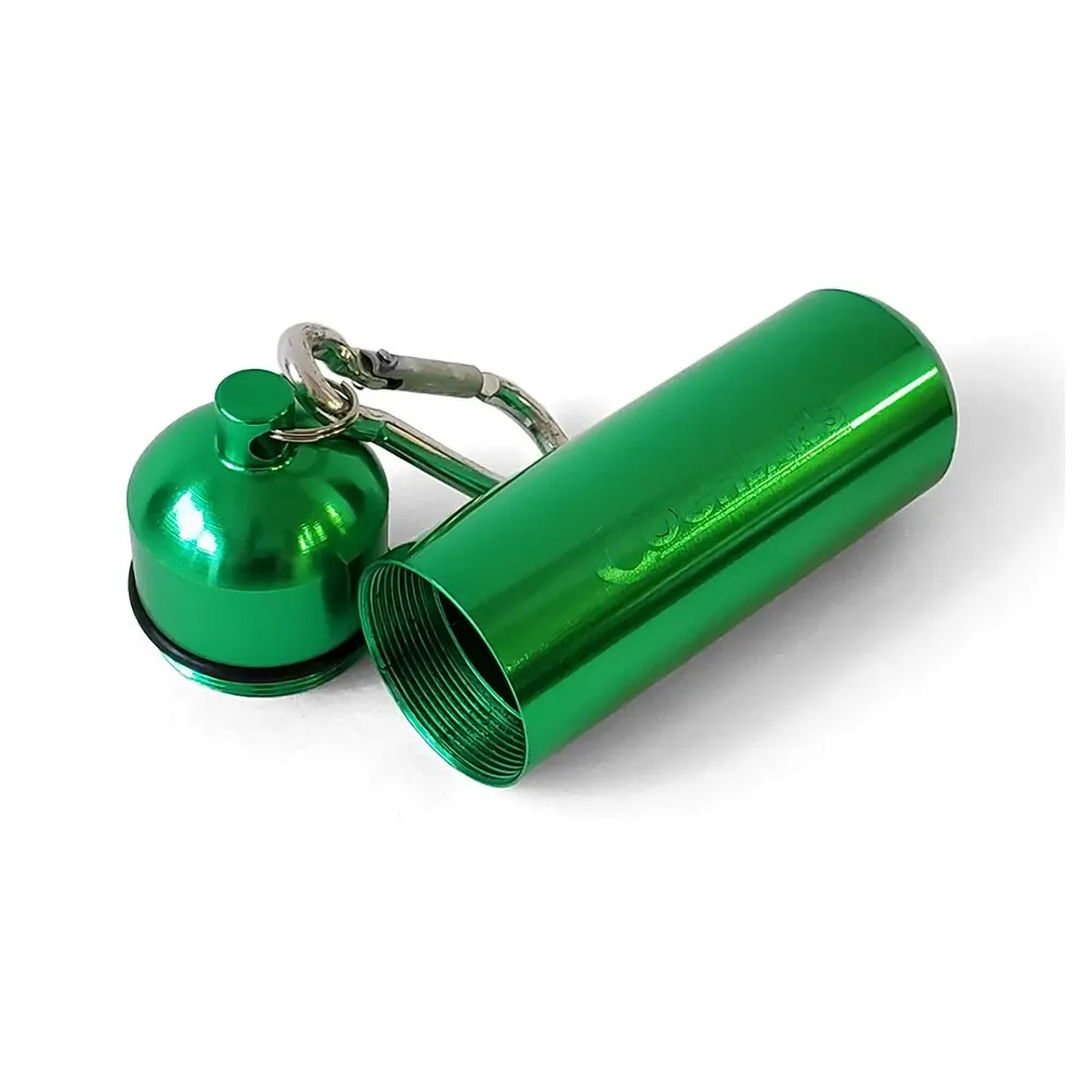 Coghlans 11cm Aluminium Portable Carry Capsule Camping/Hiking Holder Large Green