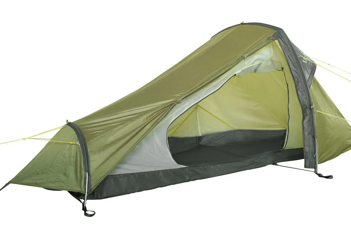 Tatonka 270x125cm Koli 1 Person Waterproof Tunnel Tent Camping/Travel Lght Green