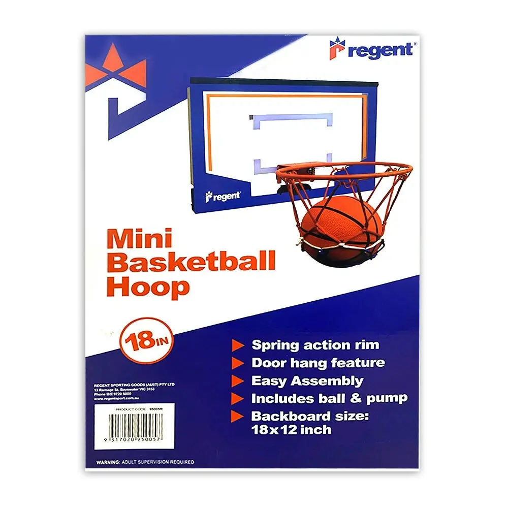 Regent Door Mounted Basketball Hoop Sports Backboard w/ Ball/Pump Indoor Game