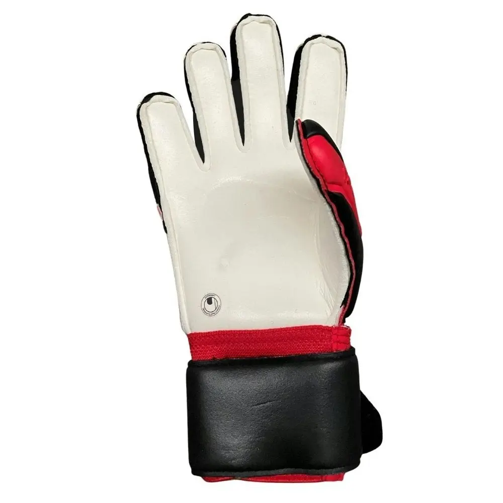 Uhlsport Pure Force Supersoft Size 7 Sports Soccer Gloves Pair Classic Cut Red