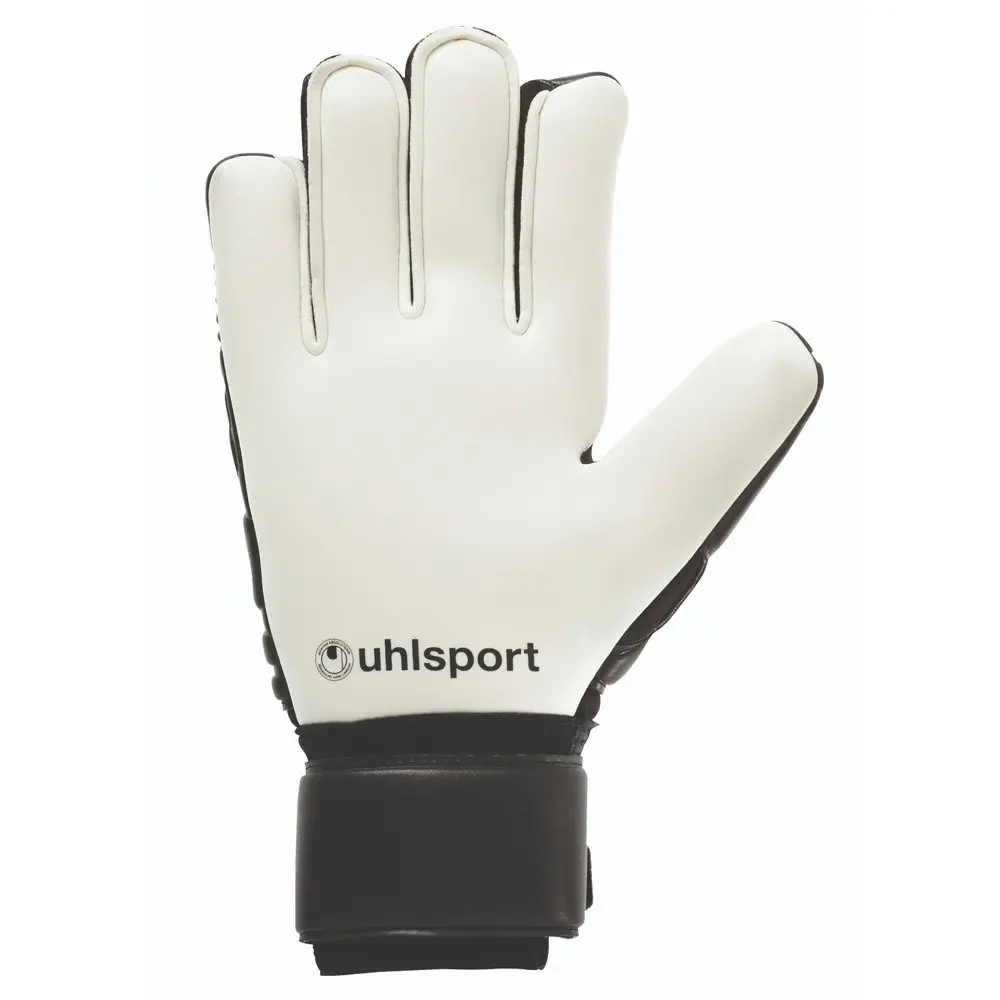 Uhlsport Comfort Absolutgrip VM Size 7 Sports Soccer Gloves Pair w/ Strap Black