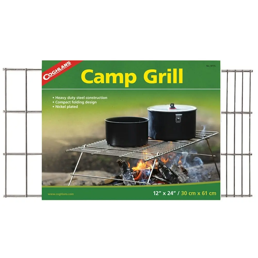 Coghlans Foldable 61cm Camp Grill Camping/Hiking Campfire Cooker BBQ/Barbecue