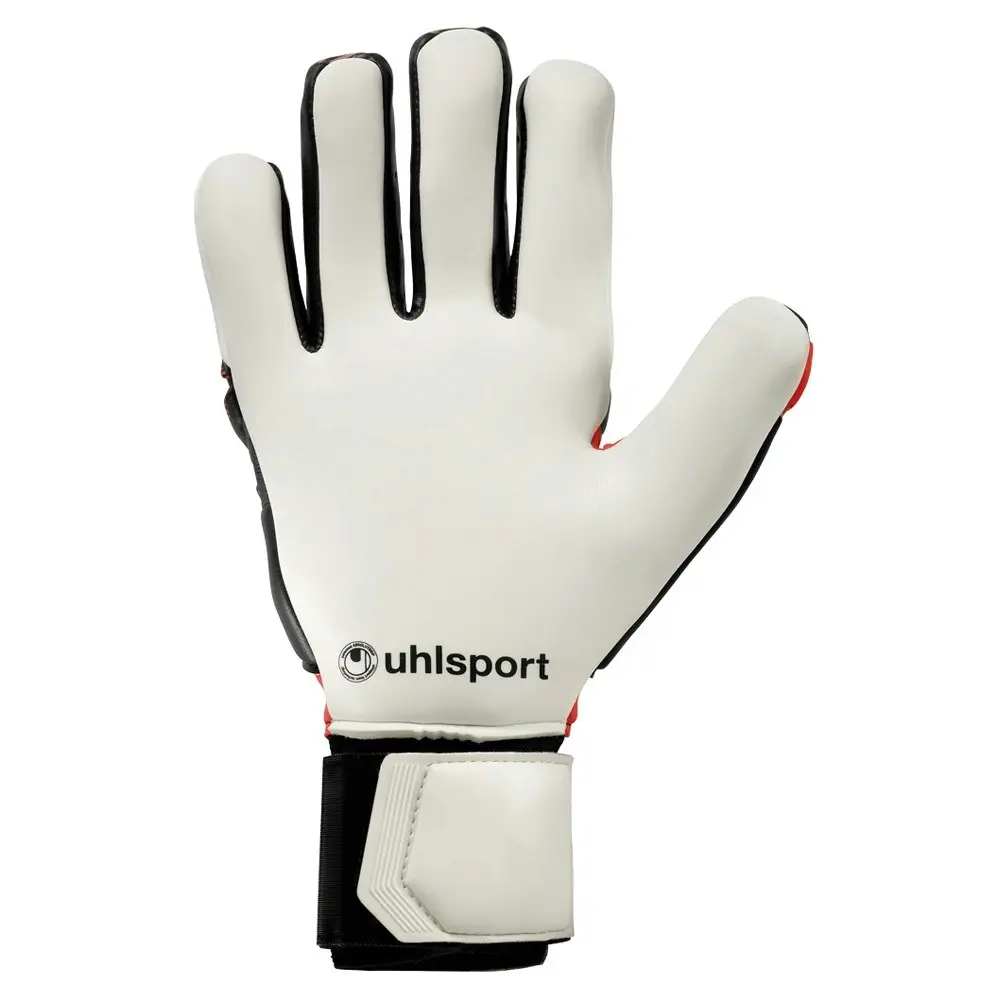 Uhlsport Pure Force Absolutgrip HN Size 7 Sports Soccer Gloves Pair w/ Strap Red