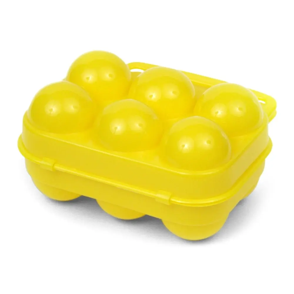 Coghlans Egg Holder/Container 6 Eggs Camping/Hiking Storage Carrier Case Yellow