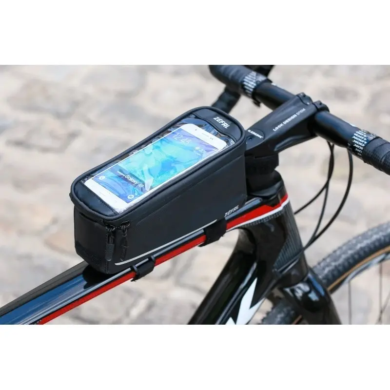 Zefal T2 Bicycle Console Pack/Bag Large Mount Bike Frame w/Phone Holder Black