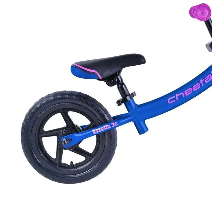 Cheetah Estella Girls Jr 12 Inch Balance Bike/Bicycle Navy Blue/Pink Kids 2-4y